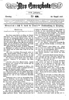Der Grenzbote Sonntag 23. August 1857