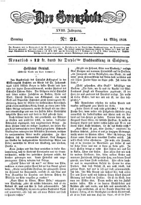 Der Grenzbote Sonntag 14. März 1858