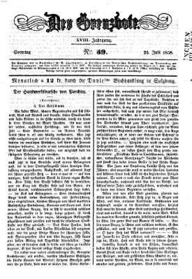 Der Grenzbote Sonntag 25. Juli 1858