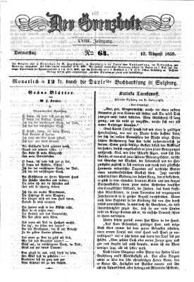 Der Grenzbote Donnerstag 12. August 1858