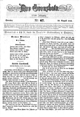 Der Grenzbote Sonntag 22. August 1858