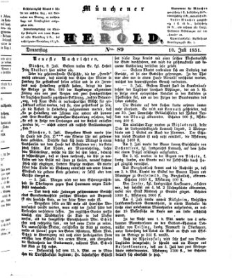 Münchener Herold Donnerstag 10. Juli 1851