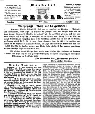 Münchener Herold Sonntag 5. Oktober 1851