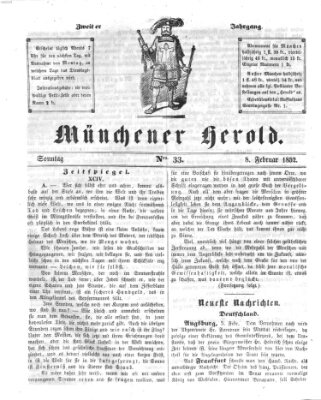 Münchener Herold Sonntag 8. Februar 1852