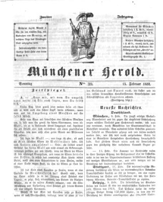 Münchener Herold Sonntag 15. Februar 1852