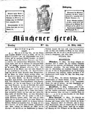 Münchener Herold Dienstag 16. März 1852