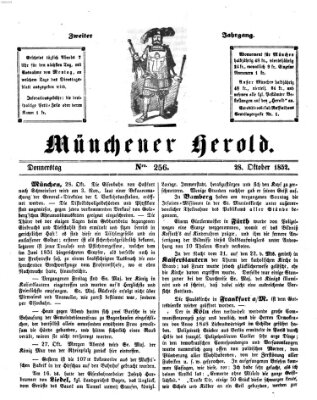 Münchener Herold Donnerstag 28. Oktober 1852