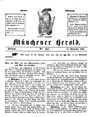 Münchener Herold Mittwoch 10. November 1852