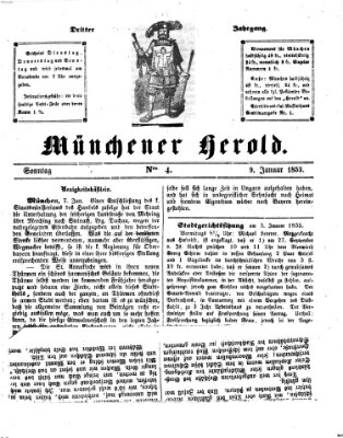 Münchener Herold Sonntag 9. Januar 1853