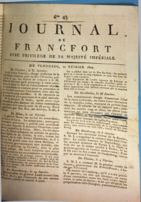 Journal de Francfort Freitag 12. Februar 1802