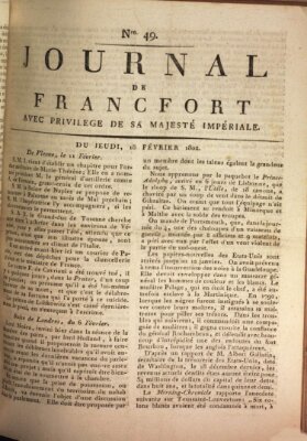 Journal de Francfort Donnerstag 18. Februar 1802