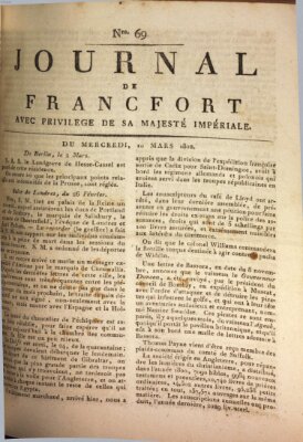 Journal de Francfort Mittwoch 10. März 1802