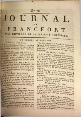 Journal de Francfort Samstag 13. März 1802