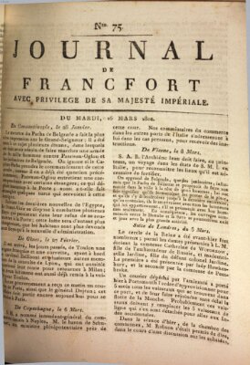 Journal de Francfort Dienstag 16. März 1802