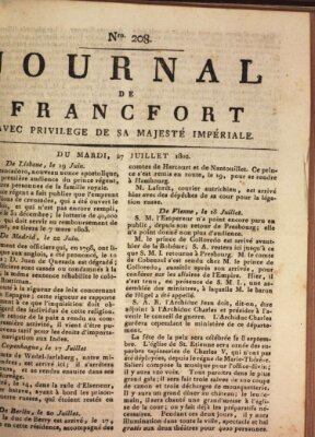 Journal de Francfort Dienstag 27. Juli 1802