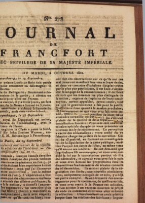Journal de Francfort Dienstag 5. Oktober 1802