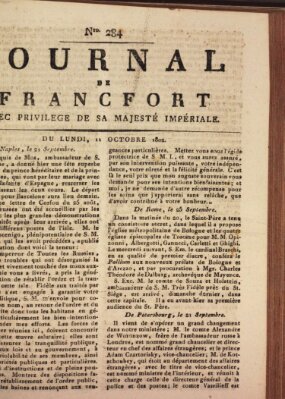 Journal de Francfort Montag 11. Oktober 1802