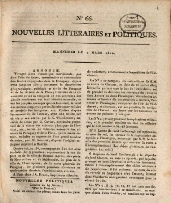 Nouvelles littéraires et politiques (Gazette des Deux-Ponts) Mittwoch 7. März 1810