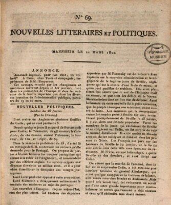 Nouvelles littéraires et politiques (Gazette des Deux-Ponts) Samstag 10. März 1810