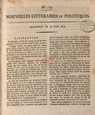 Nouvelles littéraires et politiques (Gazette des Deux-Ponts) Sonntag 24. Juni 1810