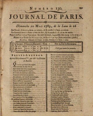 Journal de Paris 〈Paris〉 Sonntag 10. Mai 1789