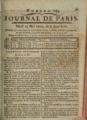 Journal de Paris 〈Paris〉 Dienstag 25. Mai 1790