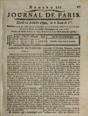 Journal de Paris 〈Paris〉 Dienstag 10. August 1790
