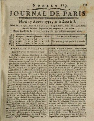 Journal de Paris 〈Paris〉 Dienstag 17. August 1790