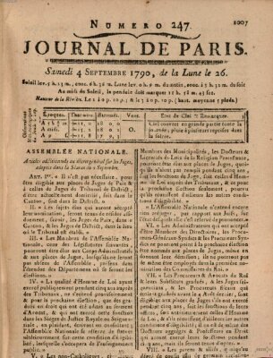 Journal de Paris 〈Paris〉 Samstag 4. September 1790