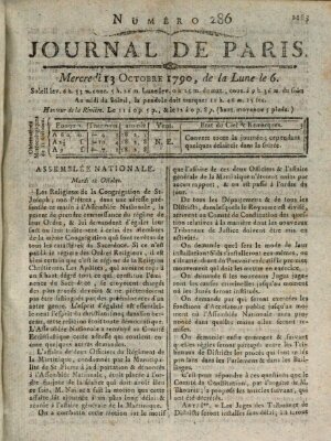 Journal de Paris 〈Paris〉 Mittwoch 13. Oktober 1790