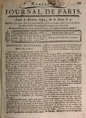 Journal de Paris 〈Paris〉 Donnerstag 7. April 1791