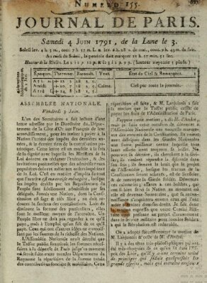 Journal de Paris 〈Paris〉 Samstag 4. Juni 1791