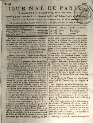 Journal de Paris 〈Paris〉 Sonntag 2. Juli 1809