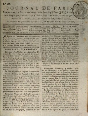 Journal de Paris 〈Paris〉 Sonntag 15. Oktober 1809