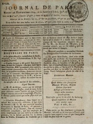 Journal de Paris 〈Paris〉 Dienstag 14. November 1809