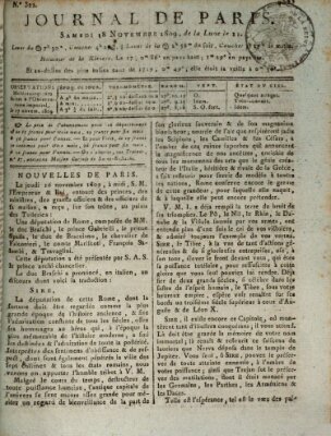 Journal de Paris 〈Paris〉 Samstag 18. November 1809