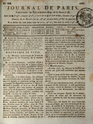 Journal de Paris 〈Paris〉 Freitag 22. Dezember 1809