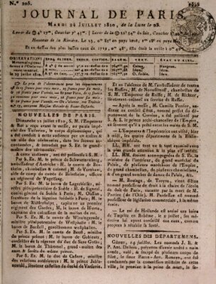 Journal de Paris 〈Paris〉 Dienstag 24. Juli 1810