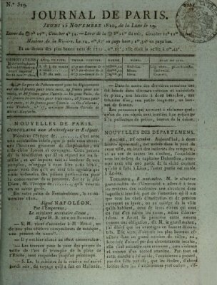 Journal de Paris 〈Paris〉 Donnerstag 15. November 1810