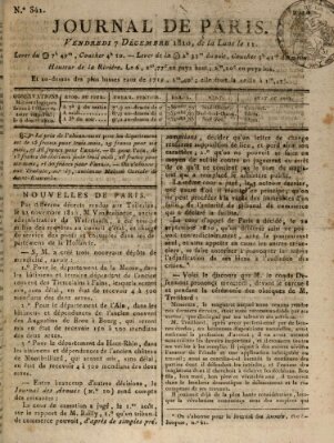 Journal de Paris 〈Paris〉 Freitag 7. Dezember 1810