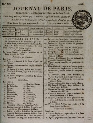 Journal de Paris 〈Paris〉 Mittwoch 12. Dezember 1810