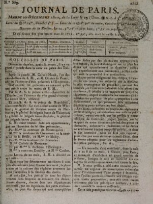 Journal de Paris 〈Paris〉 Dienstag 25. Dezember 1810