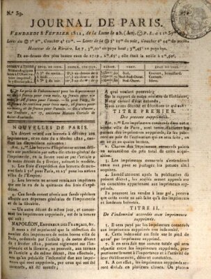 Journal de Paris 〈Paris〉 Freitag 8. Februar 1811