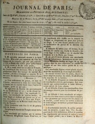 Journal de Paris 〈Paris〉 Sonntag 10. Februar 1811