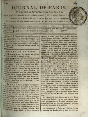 Journal de Paris 〈Paris〉 Sonntag 24. Februar 1811