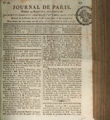 Journal de Paris 〈Paris〉 Dienstag 19. März 1811