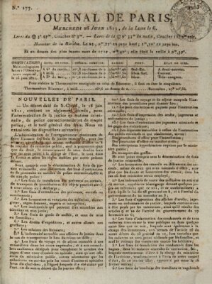 Journal de Paris 〈Paris〉 Mittwoch 26. Juni 1811