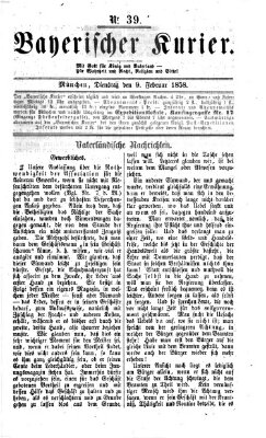 Bayerischer Kurier Dienstag 9. Februar 1858