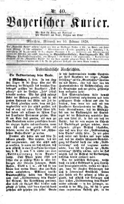 Bayerischer Kurier Mittwoch 10. Februar 1858