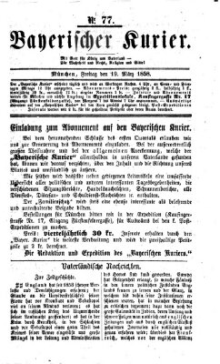 Bayerischer Kurier Freitag 19. März 1858